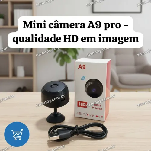 Câmera de segurança A9 - pequena, discreta, ideal para áreas internas
