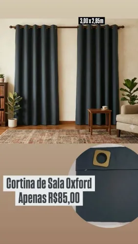 Cortina de Sala Oxford 3,00 x 2,85m