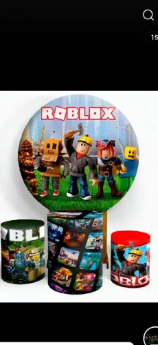 Kit de capas aniversário para painel ROBLOX