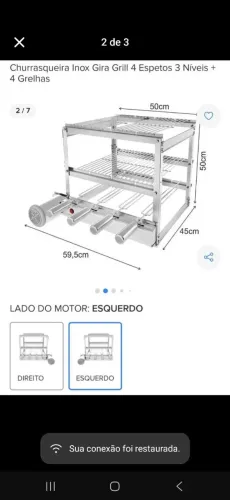 Churrasqueira inox gira grill