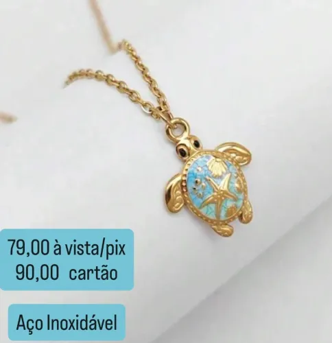 Colar Tartaruga - Aço Inoxidável 