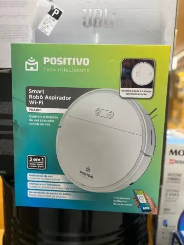 Robô Aspirador Wi-Fi Positivo casa inteligente 3 em 1 Varre Aspira ,passa Pano