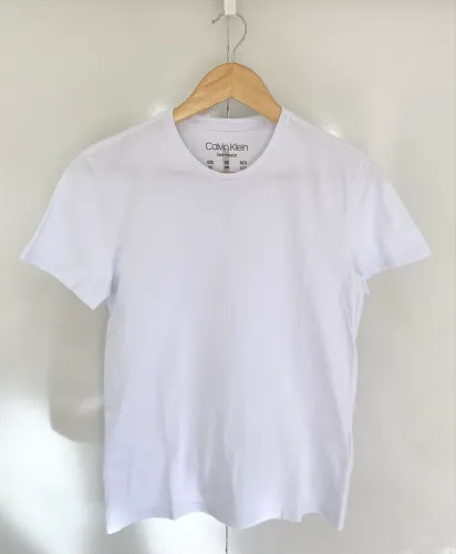 Camiseta Calvin Klein Swimwear Logo Costas Branca Original - PP