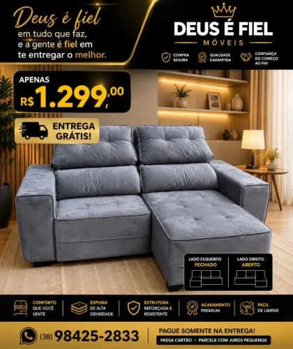 Sofá retratil confort