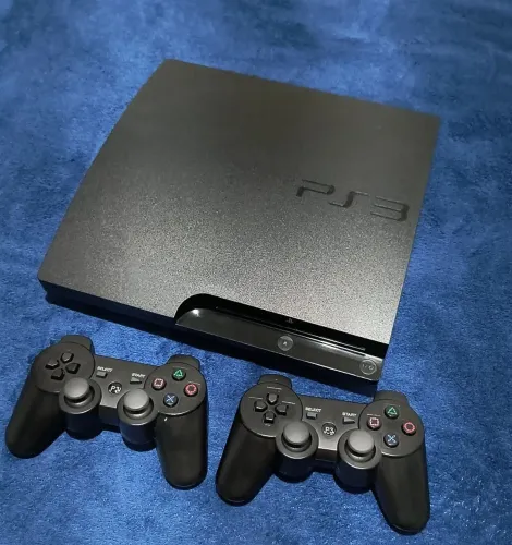 PlayStation 3 Slim Conservado + 2 Controles + 6 Jogos Clássicos Mídia Física