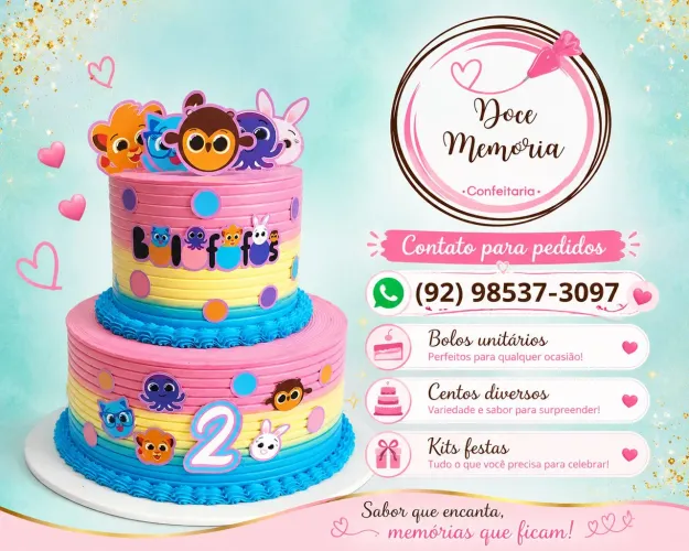 Kit festa prático/ bolo de aniversário 