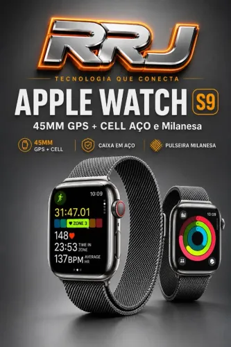 Apple Watch S9 45mm GPS + CELL AÇO e Milanesa 