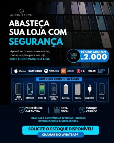 CELULARES PARA REPARO, VARIAS MARCAS E MODELOS