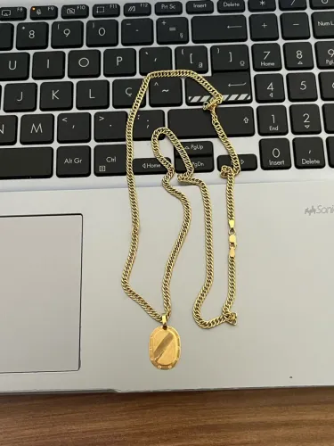 Corrente Grumet com pingente Ouro 18k