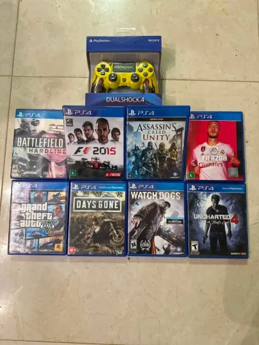 JOGOS DE PS4 E DUALSHOCK 4