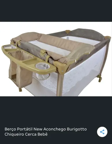 Berço Portátil New Aconchego Burigotto Chiqueiro Cerca Bebê