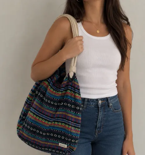 Bolsa de Ombro Estampa Étnica