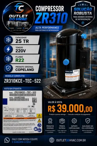 Compressor Emerson ZR310KCE-TEC-522