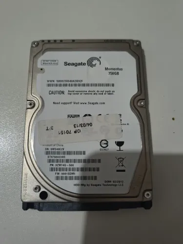HD notebook 750gb