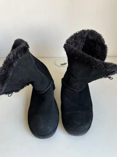 Bota inverno peluda camurça quentinha tamanho 36