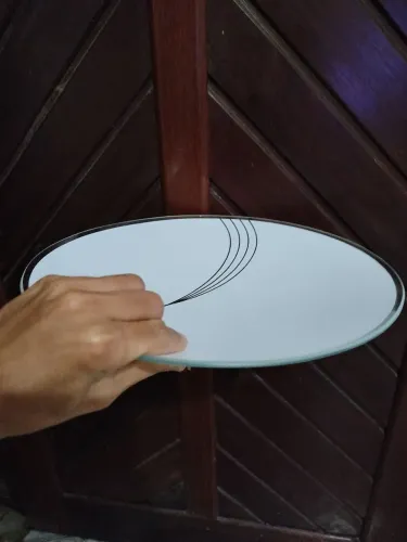 luminária de vidro em perfeito estado