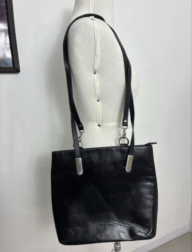 bolsa smartbag de couro preta
