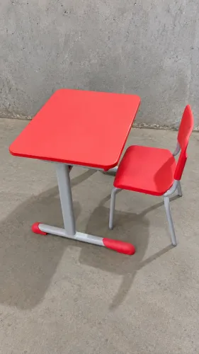 Conjunto Carteira Escolar Infantil Mesa E Cadeira Vermelha