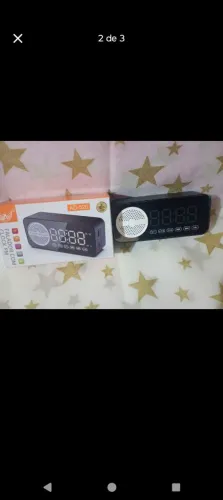 Relógio Digital Caixa de som Despertador, rádio 