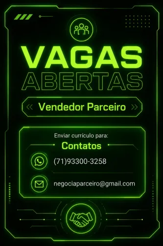 Negocia Parceiro oferece: VAGAS DISPONÍVEIS