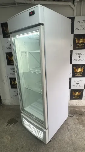 Freezer fricon vertical frost free porta de vidro 