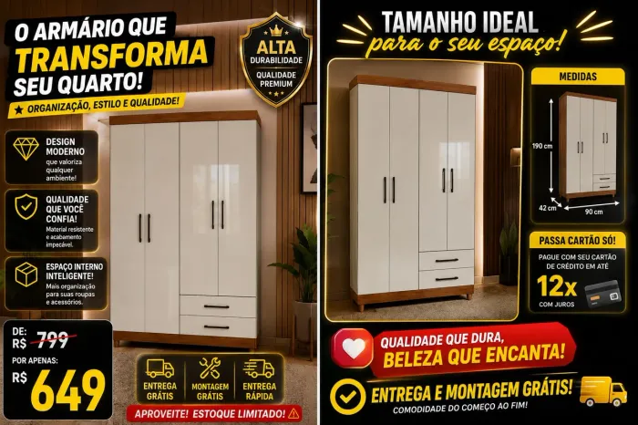 Guarda roupa Meg promoção