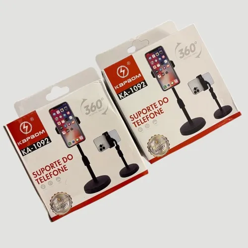 Suporte de Mesa para Celular KAPBOM KA-1092 Ajustavel Rotacao 360 Live Video 