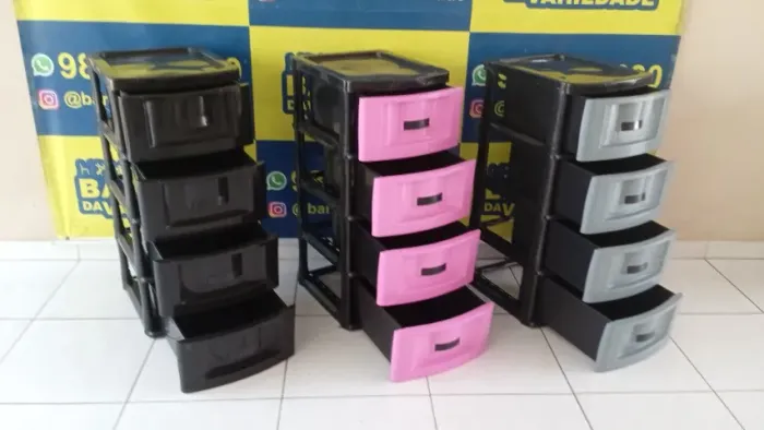 MEGA PROMOÇÃO GAVETEIRO LISO 4 GAVETAS