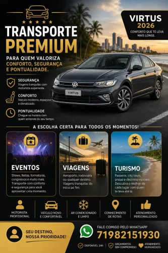 Transporte Executivo e Particular - Viagens com Conforto