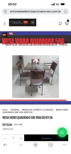 MESA 4 CADEIRAS 596