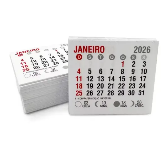 1000 mini bloco de calendário 