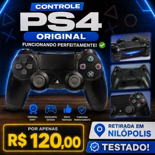 Controle Para PS4 Original Funcionando Perfeitamente Testado
