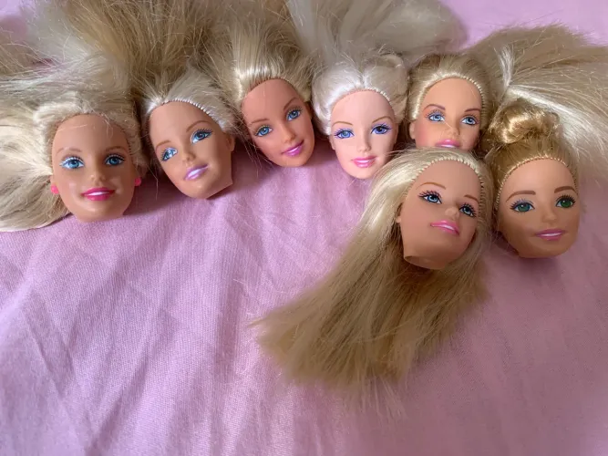 Boneca Barbie lote de cabeças 