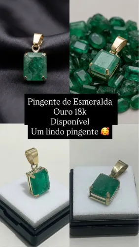 Vendo pingente de ouro com pedras naturais
