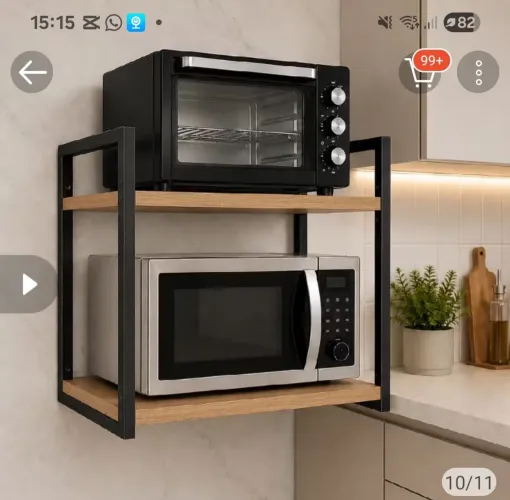 Suporte para microondas e forno elétrico