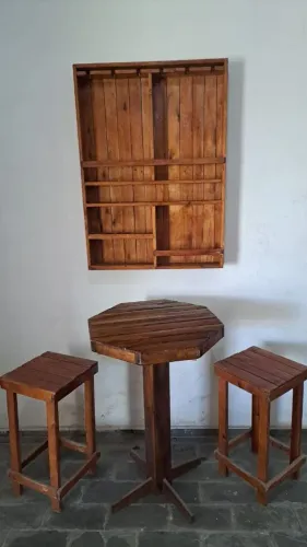 Conjunto Bistrô em Madeira
