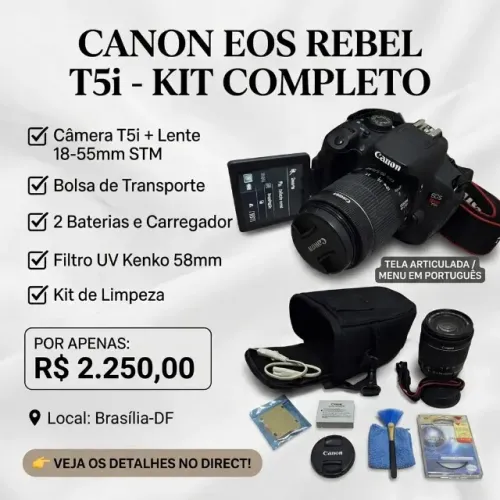 Câmera EOS Rebel T5i Canon