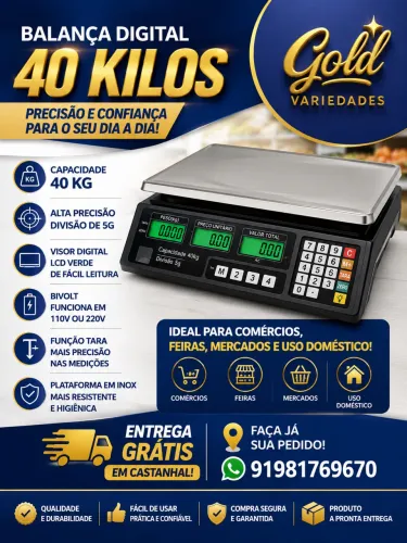 Balança eletrônica 40kg