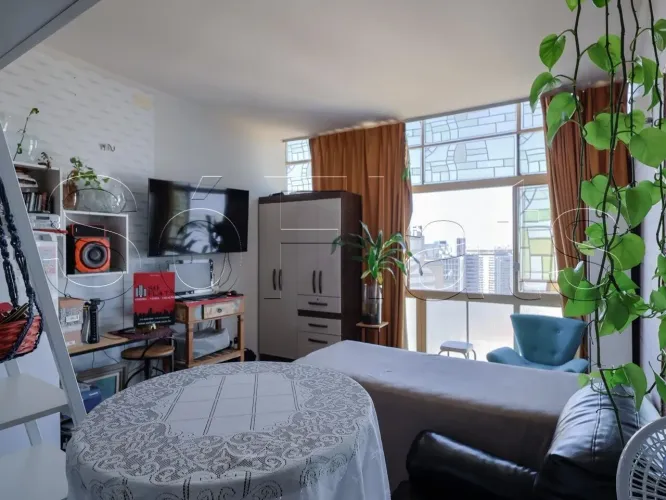 Studio no Copan contendo 36m² e 01 dormitório, disponível para locação na Avenida Ipiranga