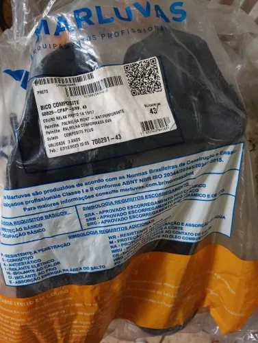 Botina de segurança couro Marluvas 