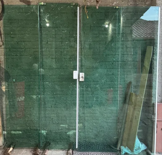 Porta de vidro 10mm 2.00x2.00mt 4 folhas