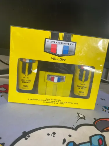 Kit Camaro Yellow(Colonia+Gel pós Barba+ Shampoo 3 em 1)