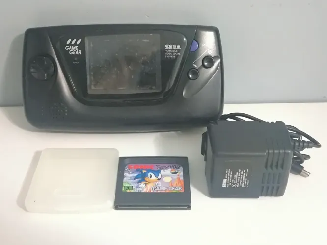 Lote Sega Game Gear - Console + Sonic + Fonte | Colecionador Retro