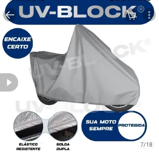 Capa pra cobrir moto proteção uv block impermeável tamanho P