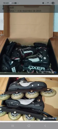 Patins oxer número 36 semi novo com assessórios
