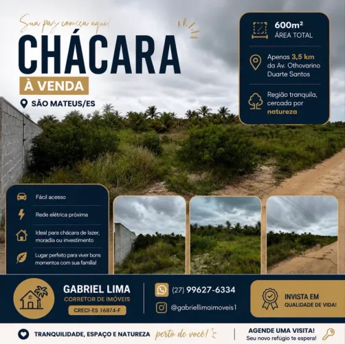CHÁCARA 600M PRÓXIMO DA OTHOVARINO ?