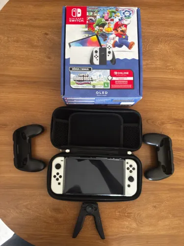 Nintendo Switch Oled Desbloqueado MicroSD Samsung 128Gb + Acessórios 