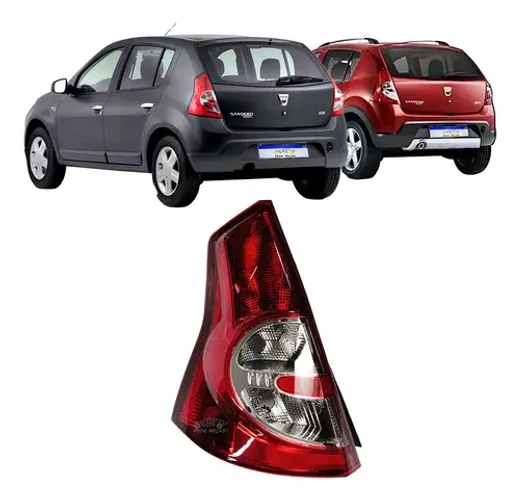 Lanterna Renault Sandero 2007 2008 2009 2010 2011 Bicolor Le Esquerdo/motorista Vermelho