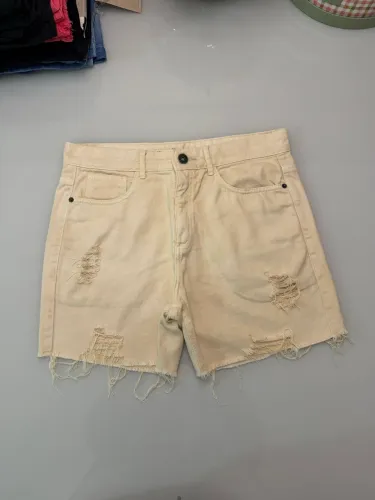 Short Jeans Bege Masculino BlueSteel Tamanho 40