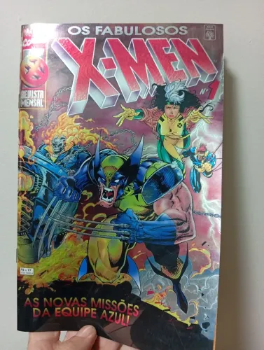 HQ X-Men 1 anos 90 edição especial capa metalizada